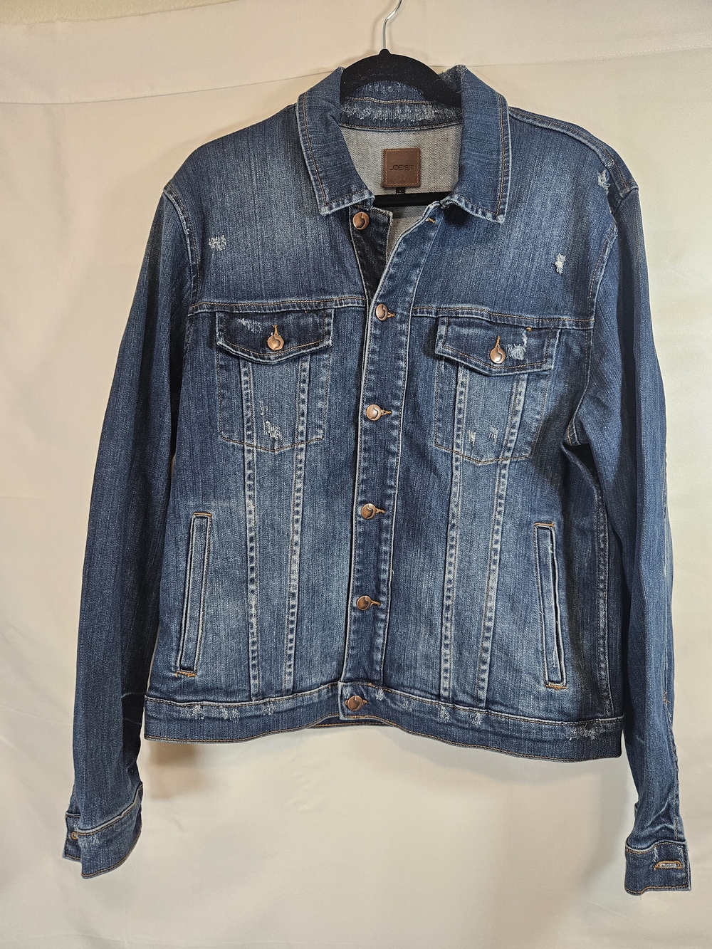 Joe's Jeans Distressed Blue Denim Trucker Jacket